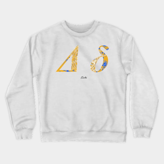 Delta Greek Alphabet Crewneck Sweatshirt by joancaronil